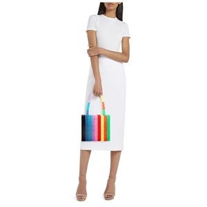 Susan Alexandra Rainbow Beaded Tote